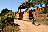 Myanmar - Inwa, the south gate the massive walls and moat are the only remains of the king’s palace. 